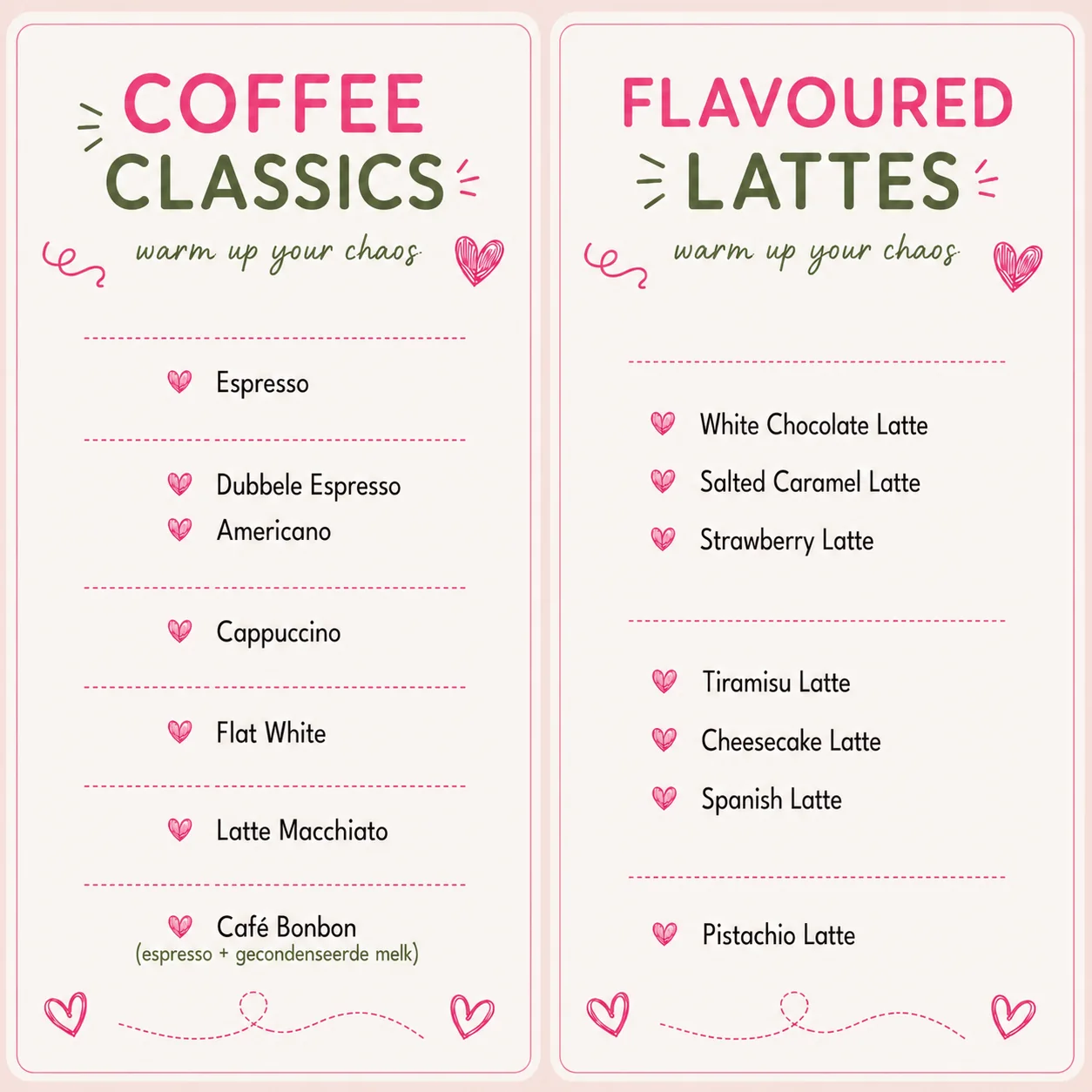 Coffee & Lattes &ndash; Sweet Chaos