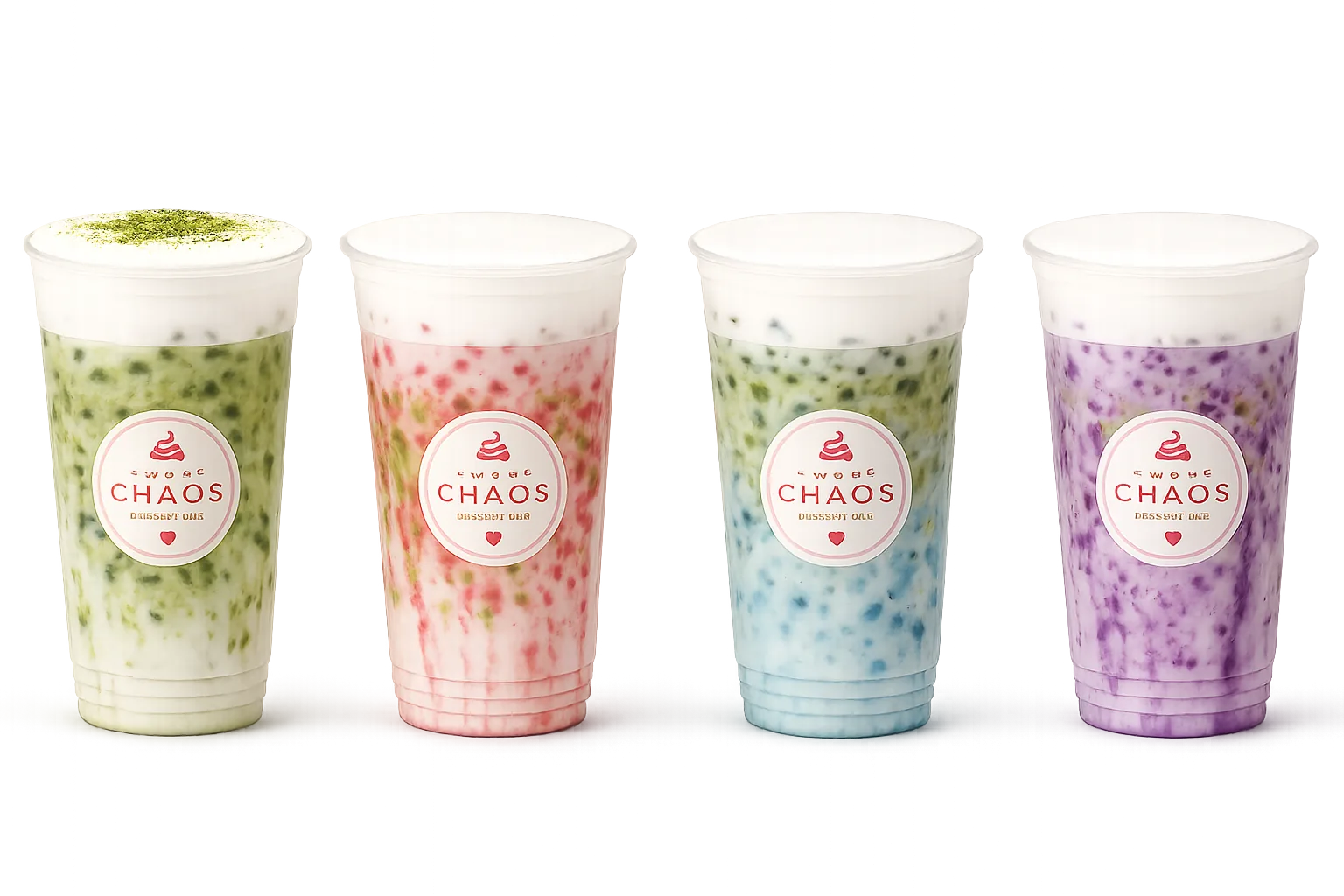 Iced matcha lattes